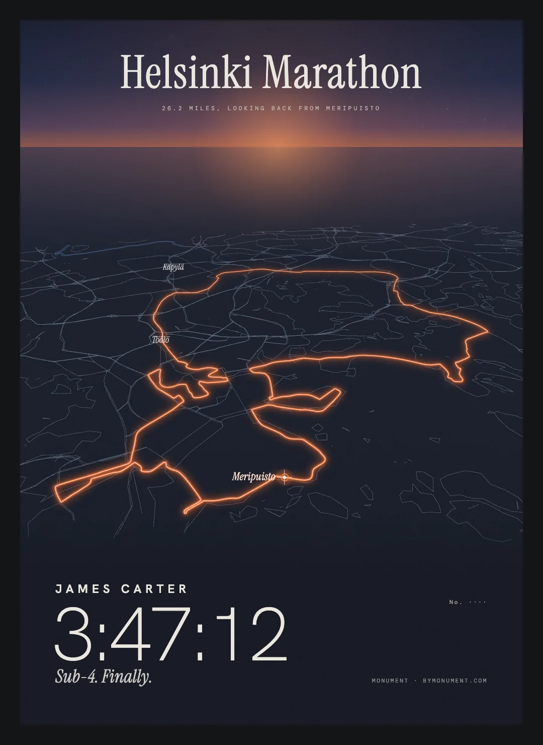 Helsinki Marathon, framed