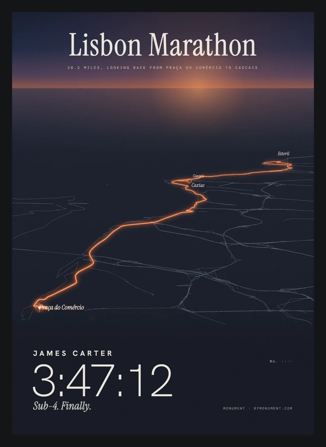 Lisbon Marathon, framed