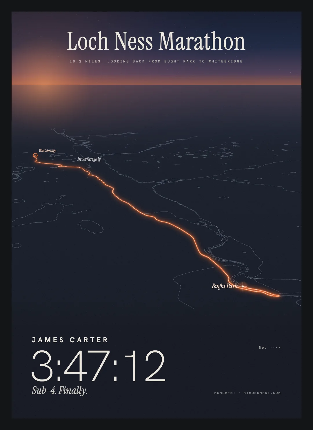 Loch Ness Marathon, framed