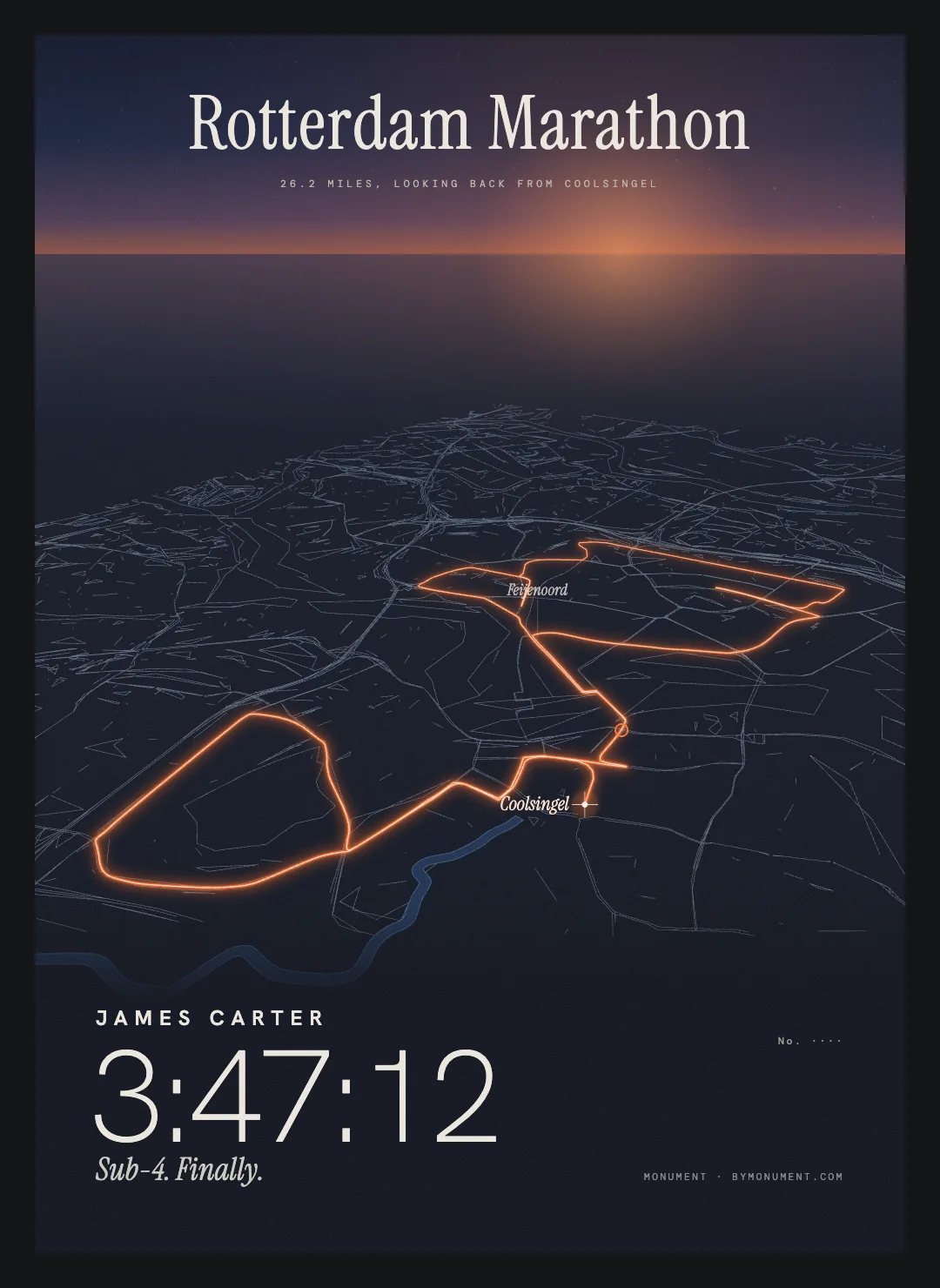 Rotterdam Marathon, framed