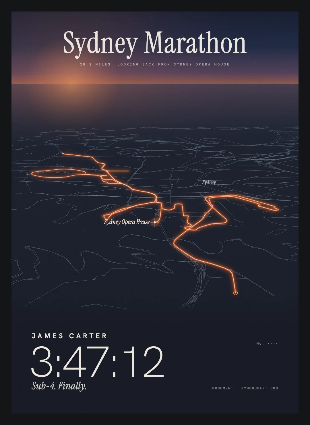 Sydney Marathon, framed